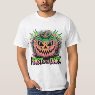 Vibrant Scary Pumpkin Pop Art Tシャツ
