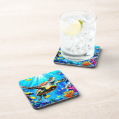 Vibrant Sea Turtle Dreamscape コースター (右側)