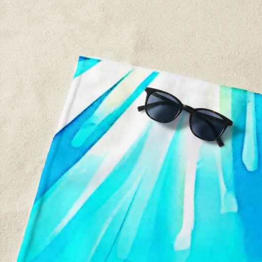 Vibrant Sea Turtle Dreamscape ビーチタオル (インサイチュ)