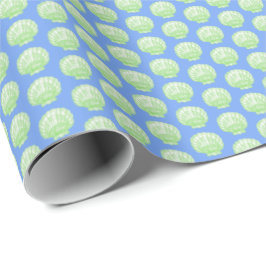 Vibrant Shell (Green and Blue) Wrapping Paper ラッピングペーパー