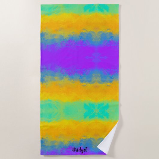 Vibrant Sky ビーチタオル (正面)