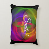 Vibrant Smile Glossy Geometric Accent Pillow アクセントクッション (裏面(縦))