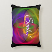 Vibrant Smile Glossy Geometric Accent Pillow アクセントクッション (正面(垂直))