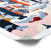 Vibrant Snowy Forest Winter Scene Poster Wall Art ポスター (角)