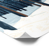 Vibrant Snowy Forest Winter Scene Poster Wall Art ポスター (角)