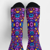 Vibrant socks with a kaleidoscope design ソックス (上部)