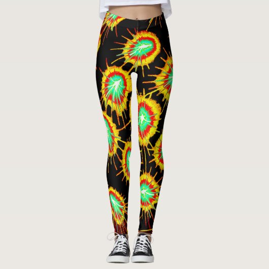 Vibrant Solar Burst Leggings レギンス (正面)