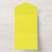 Vibrant Solid Yellow Background  オールインワン招待状 (内側)