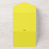 Vibrant Solid Yellow Background  オールインワン招待状 (外側)