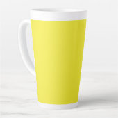 Vibrant Solid Yellow Background  カフェラテマグ (左アングル)