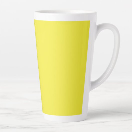 Vibrant Solid Yellow Background  カフェラテマグ (右)