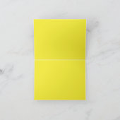 Vibrant Solid Yellow Background  サンキューカード (内部)