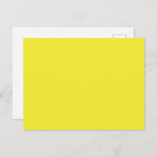 Vibrant Solid Yellow Background  シーズンポストカード (正面/裏面)