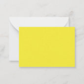 Vibrant Solid Yellow Background  ノートカード (裏面)