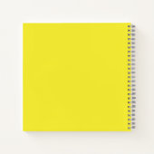 Vibrant Solid Yellow Background  ノートブック (裏面)