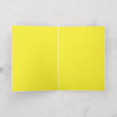 Vibrant Solid Yellow Background  箔グリーティングカード (内側レイダウン)