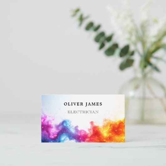 Vibrant Sparks Energy Electrician and Engineer 名刺 (スタンド正面)