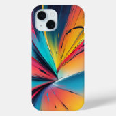 Vibrant Speed Burst Neon Abstract Energy Art Case-Mate iPhoneケース (裏面)