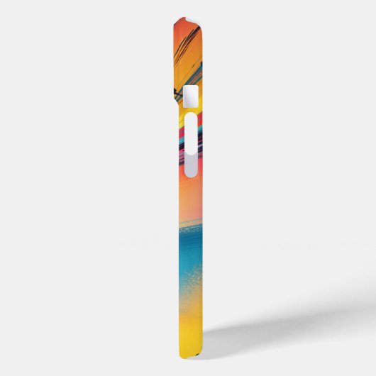 Vibrant Speed Burst Neon Abstract Energy Art Case-Mate iPhoneケース (裏面 / 左)