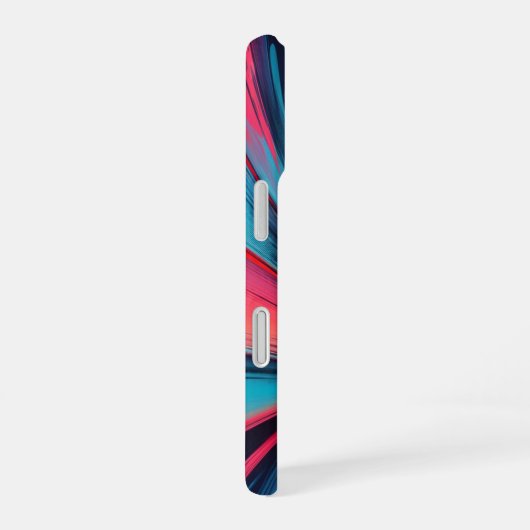 Vibrant Speed Burst Neon Abstract Energy Art iPhone 16ケース (右側面)