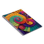Vibrant Spiral Abstract Patterns ノートブック (右側)