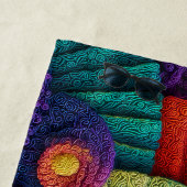 Vibrant Spiral Abstract Patterns ビーチタオル (インサイチュ)
