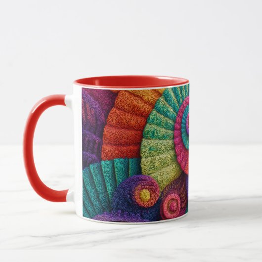 Vibrant Spiral Abstract Patterns マグカップ (左)