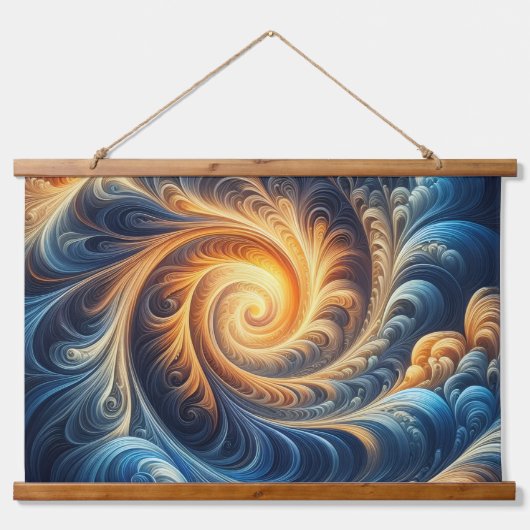 Vibrant Spiral Tapestry | Cosmic Flow Wall Art 吊り下げ型タペストリー (正面)