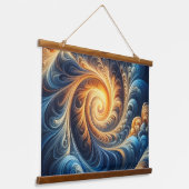 Vibrant Spiral Tapestry | Cosmic Flow Wall Art 吊り下げ型タペストリー (傾斜あり)