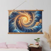 Vibrant Spiral Tapestry | Cosmic Flow Wall Art 吊り下げ型タペストリー (寝室)