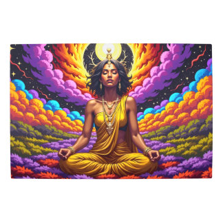 Vibrant Spiritual Meditation Metal Wall Art メタルプリント