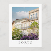 Vibrant spring building in Porto Postcard