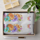 Vibrant Spring Flowers & Butterflies Decoupage 薄葉紙 (ギフト)