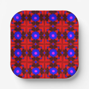 Vibrant Square Paper Plate Digital Design – Perfec ペーパープレート