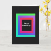 Vibrant Squares 誕生日カード カード (黄色い花)