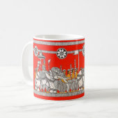 Vibrant Sri Lankan White Elephant Art Mug コーヒーマグカップ (正面左)