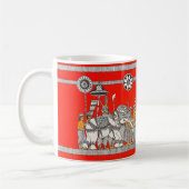 Vibrant Sri Lankan White Elephant Art Mug コーヒーマグカップ (左)