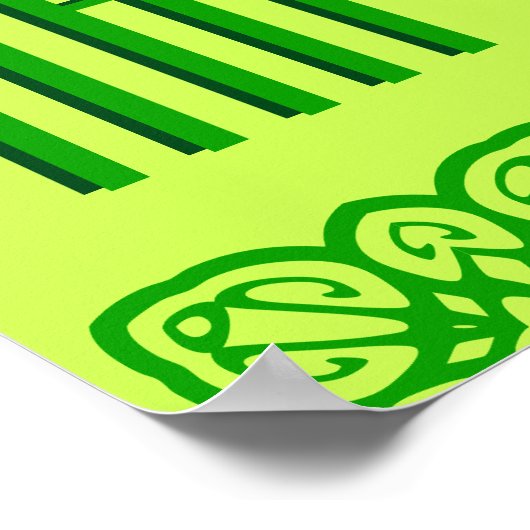 Vibrant St. Patrick's Day Banner ポスター (角)