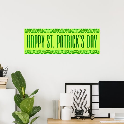 Vibrant St. Patrick's Day Banner ポスター (ホームオフィス)