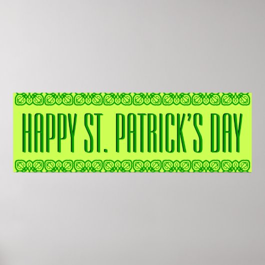Vibrant St. Patrick's Day Banner ポスター (正面)