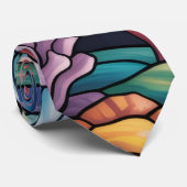 Vibrant Stained Glass Sea Turtle Ocean Design ネクタイ (ロール)