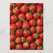 Vibrant Strawberry Pattern Summer 招待状 (裏面)