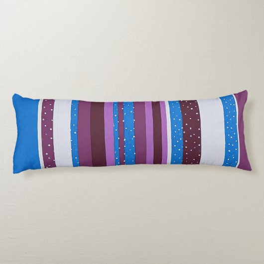 Vibrant Striped Pattern Background ボディピロー (裏面)