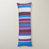 Vibrant Striped Pattern Background ボディピロー (裏面 (縦))