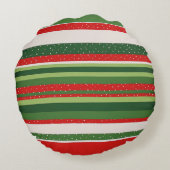 Vibrant Striped Pattern Background ラウンドクッション (裏面)