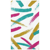 Vibrant Strokes,Teal, Magenta & Mustard pattern テーブルクロス (正面)