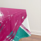 Vibrant Strokes,Teal, Magenta & Mustard pattern テーブルクロス (インサイチュ)
