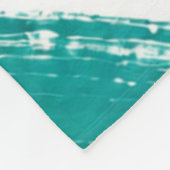 Vibrant Strokes,Teal, Magenta & Mustard pattern フリースブランケット (角)