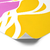 Vibrant Stylized Portrait with Abstract Elements ポスター (角)