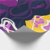 Vibrant Stylized Portrait with Abstract Elements ラッピングペーパー (角)